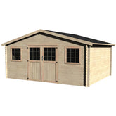 Abri de jardin Floridan 20,48m² en bois massif 28mm avec double porte et 2 fênetres – Décor et Jardin Ma boutique